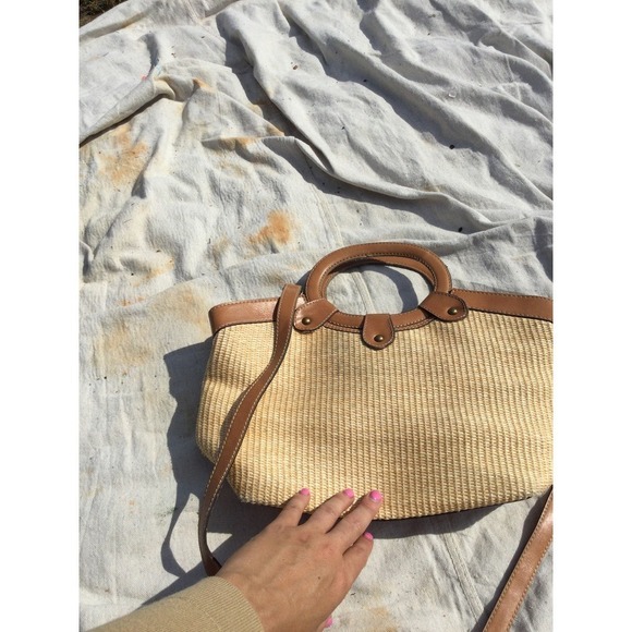 Fossil Tan and Brown Embroidered Tote Bag - Picture 9 of 14